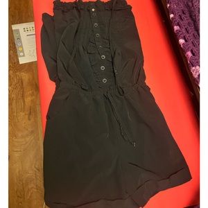Black button Romper